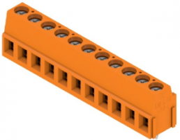 PCB terminal, 11 pole, pitch 5.08 mm, AWG 24-14, 15 A, screw connection, orange, 9994200000