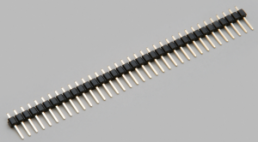 Pin header, 36 pole, pitch 2.54 mm, straight, black, 10120182