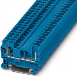 Through terminal block, spring-cage/plug-in connection, 0.08-6.0 mm², 2 pole, 32 A, 6 kV, blue, 3042874
