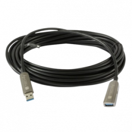 USB3.0 AOC cable, A-A, St-Bu.,black 10 m