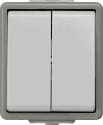DELTA fläche IP44 surface-m. double two-way switchdouble