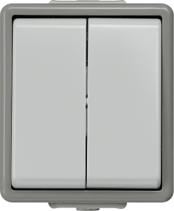 DELTA fläche IP44 surface-m. double two-way switchdouble