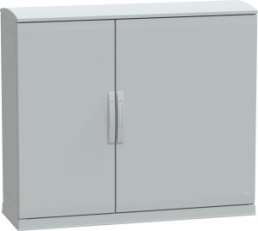 Control cabinet, (H x W x D) 1000 x 1250 x 420 mm, IP44, polyester, light gray, NSYPLAZT10124G