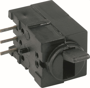 Toggle switch, black, 1 pole, latching/groping, On-Off-(On), 6 VA/60 VAC, tin-plated, 1847.7031