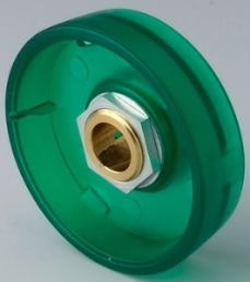 Rotary knob, 8 mm, polycarbonate, green, Ø 41 mm, H 14 mm, B8241085