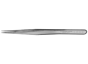 ESD tweezers, uninsulated, antimagnetic, stainless steel, 140 mm, TL SS-SA-SL