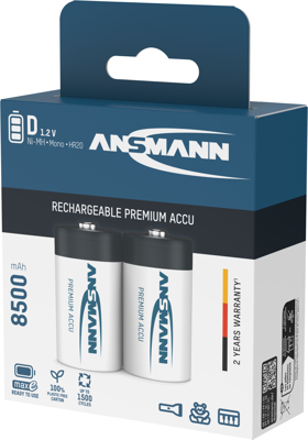 5035362 Ansmann Round Cell Batteries, 9V Block Batteries Image 2