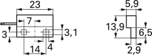 Proximity switch, SMD, 1 Form A (N/O), 10 W, 180 V (DC), 0.5 A, Detection range 15 mm, MK04-1A66B-500W
