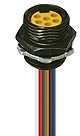 Socket, 7/8, 5 pole, screw connection, straight, 8877