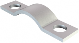 Strain relief clamp, max. bundle Ø 8 mm, steel, galvanized, (L x W x H) 30 x 8 x 4.5 mm