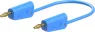 Measuring lead with (4 mm lamella plug, straight) to (4 mm lamella plug, straight), 1 m, blue, silicone, 1.0 mm², 64.1033-10023