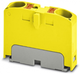 Distribution block, push-in connection, 0.2-6.0 mm², 2 pole, 32 A, 2 kV, yellow, 1028363