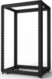 29 U cabinet rack, mobile, (H x W x D) 1400 x 600 x 900 mm, steel, black gray, 20630-205