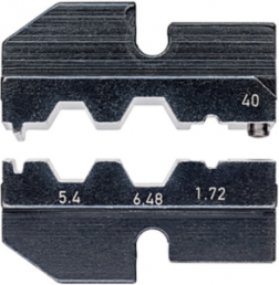 Crimping die for coaxial connectors, 97 49 40