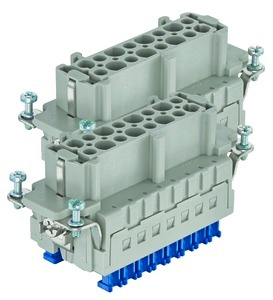 Socket contact insert, 32B, 32 pole, equipped, cage clamp terminal, with PE contact, 09330162788