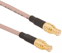 Coaxial Cable, MCX plug (straight) to MCX plug (straight), 50 Ω, RG-316, grommet black, 153 mm, 255101-01-06.00