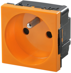 Built-in socket outlet, orange, 16 A/250 V, France, IP20, 2007230000