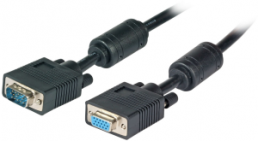 Extension cable, 3 m, HD-D-SUB plug, 15 pole to HD-D-SUB socket, 15 pole, K5327SW.3V2
