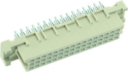 Female connector, type 2C, 32 pole, a-b-c, pitch 2.54 mm, press-in connection, straight, 09232326850