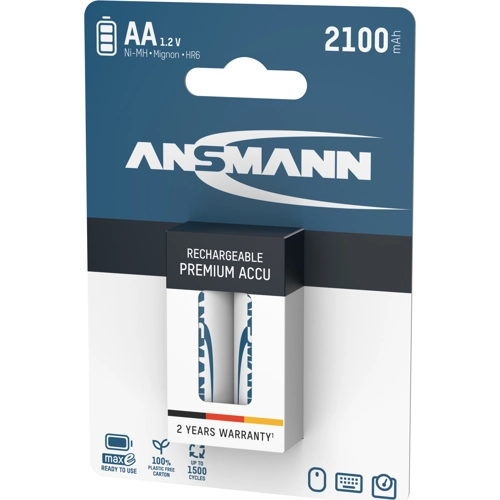 B000VJ8JU8 Ansmann Round Cell Batteries, 9V Block Batteries Image 3