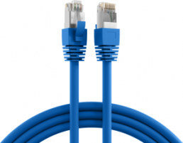 Patch cable, RJ45 plug, straight to RJ45 plug, straight, Cat 8.1, S/FTP, LSZH, 2 m, blue