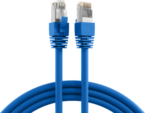 Patch cable, RJ45 plug, straight to RJ45 plug, straight, Cat 8.1, S/FTP, LSZH, 7.5 m, blue