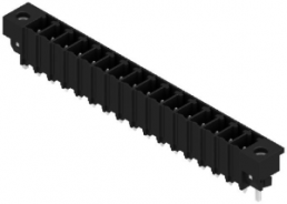 Pin header, 16 pole, pitch 3.81 mm, straight, black, 1863480000