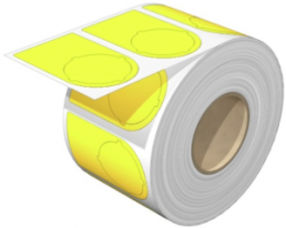 Polyester Device marker, (L x W) 56 x 36 mm, yellow, Roll with 1000 pcs
