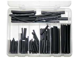 Heatshrink tubing kit, 127 pieces, shrinking rate: 2 : 1, black, H-2(Z)