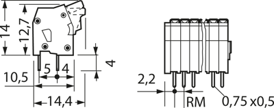 234-206 WAGO PCB Terminal Blocks Image 1