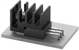 Extruded heatsink, 10 x 10.7 x 15 mm, 30 K/W, black anodized
