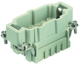 Pin contact insert, 10B, 5 pole, unequipped, crimp connection, with PE contact, 09340032602