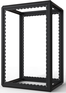 24 U cabinet rack, (H x W x D) 1200 x 600 x 800 mm, steel, black gray, 20630-066