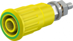 4 mm socket, screw connection, mounting Ø 12.2 mm, CAT III, yellow/green, 49.7092-20