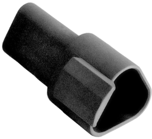 Socket, unequipped, 3 pole, straight, black, PX0101P03BK