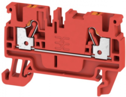 Through terminal block, push-in connection, 0.5-2.5 mm², 2 pole, 24 A, 8 kV, red, 1521900000