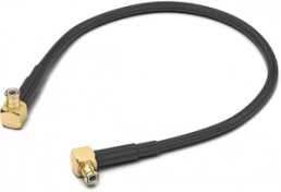 Coaxial cable, MCX plug (angled) to MCX plug (angled), 50 Ω, RG-174/U, grommet black, 152.4 mm, 65502110315301