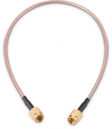 Coaxial cable, SMA plug (straight) to SMA plug (straight), 50 Ω, RG-316/U, grommet black, 152.4 mm, 65503503515305