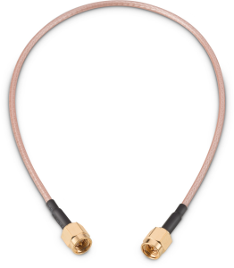 Coaxial cable, SMA plug (straight) to SMA plug (straight), 50 Ω, RG-316/U, grommet black, 152.4 mm, 65503503515305