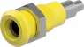 4 mm socket, solder connection, mounting Ø 8.1 mm, yellow, 64.3042-24