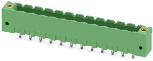 Pin header, 12 pole, pitch 5.08 mm, straight, green, 1777170