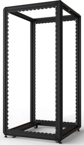 33 U cabinet rack, mobile, (H x W x D) 1600 x 800 x 800 mm, steel, black gray, 20630-216