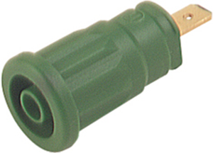 4 mm socket, flat plug connection, mounting Ø 12.2 mm, CAT III, green, SEP 2610 F4,8 GN
