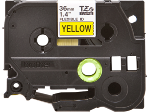 Labelling tape cartridge, 36 mm, tape yellow, font black, 8 m, TZE-FX661