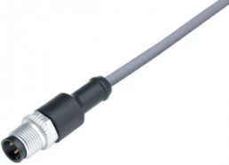 Sensor actuator cable, M12-cable plug, straight to open end, 12 pole, 5 m, PVC, gray, 1.5 A, 77 3429 0000 20712-0500
