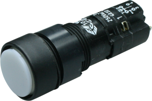Pushbutton, 2 pole, red, illuminated , 4 A/230 V, mounting Ø 16.2 mm, IP65, 1.15.108.476/0000