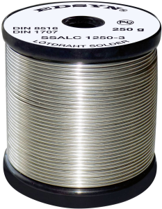 Solder wire, lead-free, SAC (Sn99Ag0.3Cu0.7), Ø 0.8 mm, 250 g