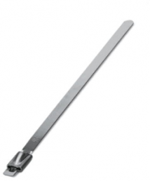 Cable tie, stainless steel, (L x W) 150 x 4.6 mm, bundle-Ø 30 mm, silver, UV resistant, -80 to 538 °C