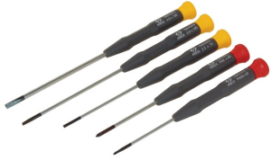 Screwdriver kit, PH00, PH0, 2.5 mm, 3 mm, 4 mm, Phillips/slotted, T4880X/5