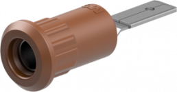 4 mm socket, plug-in connection, mounting Ø 8.2 mm, brown, 64.3013-27